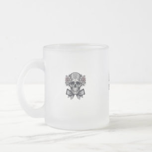 skull glass frosted glass coffee mug