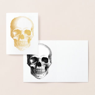 SKULL Gold Foil Note Card
