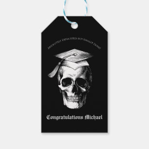 Skull Gothic Graduation Party Radiology Gift Tags