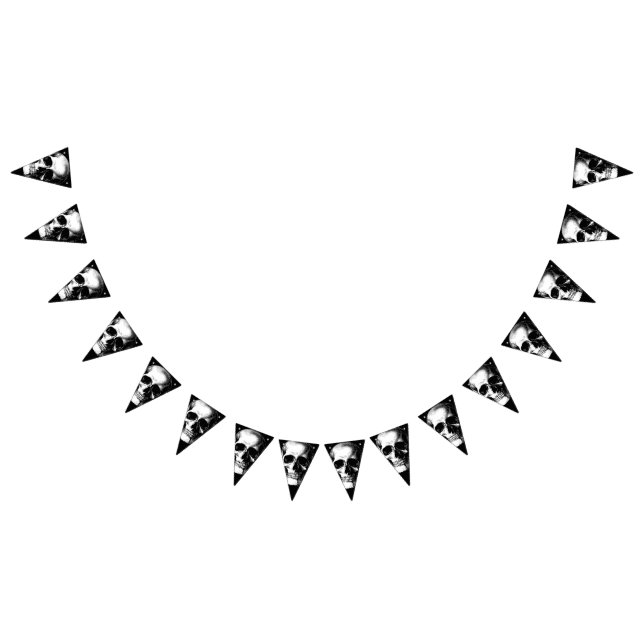 Skull Gothic Halloween Wedding Bunting (All)