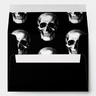 Skull Gothic Halloween Wedding Envelopes