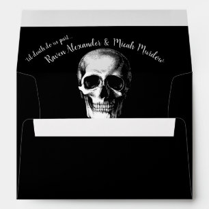 Skull Gothic Halloween Wedding Envelopes