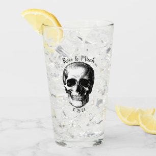 Skull Gothic Halloween Wedding Glasses