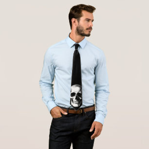 Skull Gothic Halloween Wedding Men's Necktie