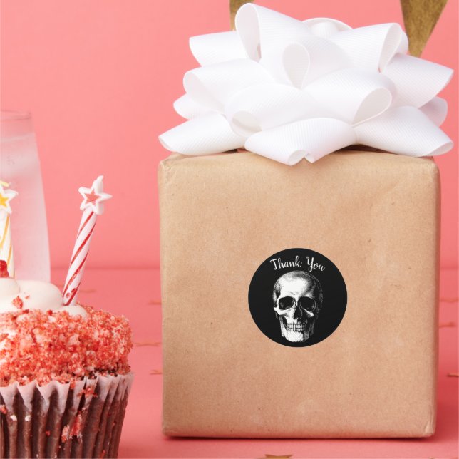 Skull Gothic Halloween Wedding Stickers (Party)
