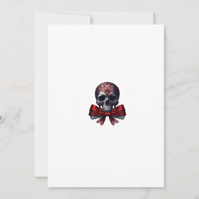 skull gothic  invitation (Front)