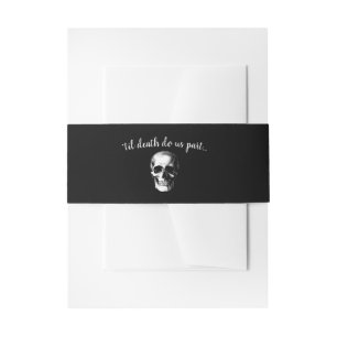 Skull Gothic Wedding Invitation Invitation Belly Band