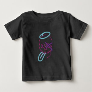 Skull graffiti - Pink, Purple, Blue and Black T-Sh Baby T-Shirt