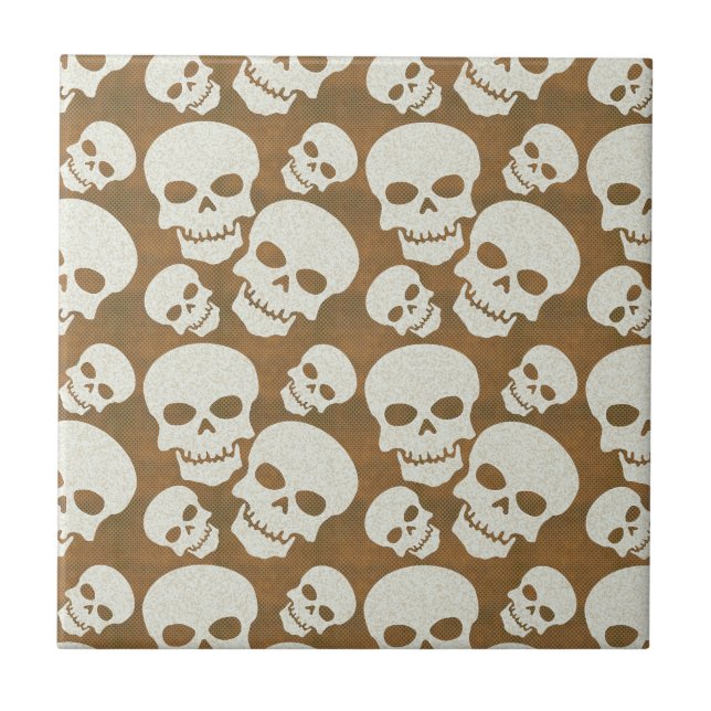 Skull Graphic Pattern Design Tile (Front)
