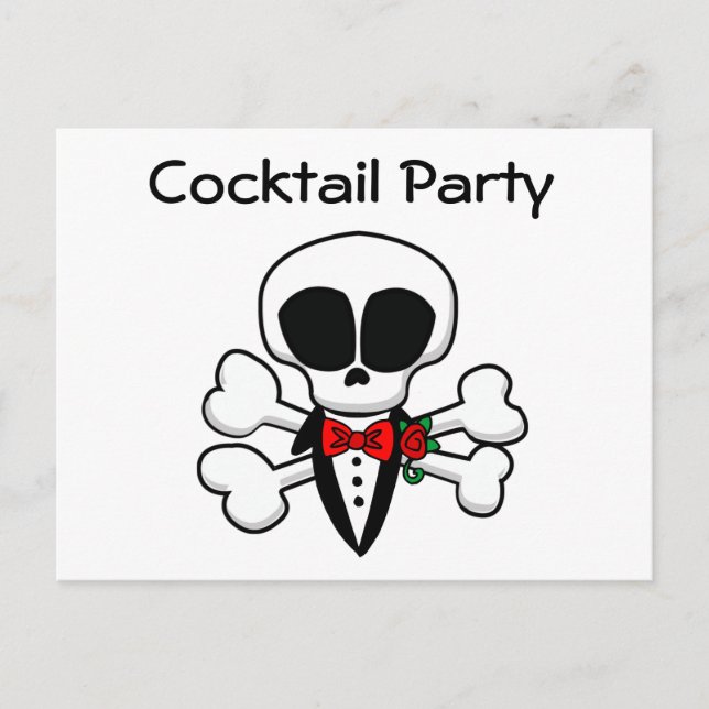Skull Groom Fully Customisable Postcard (Front)