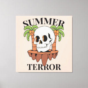Skull groovy canvas print