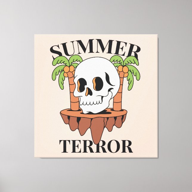 Skull groovy canvas print (Front)