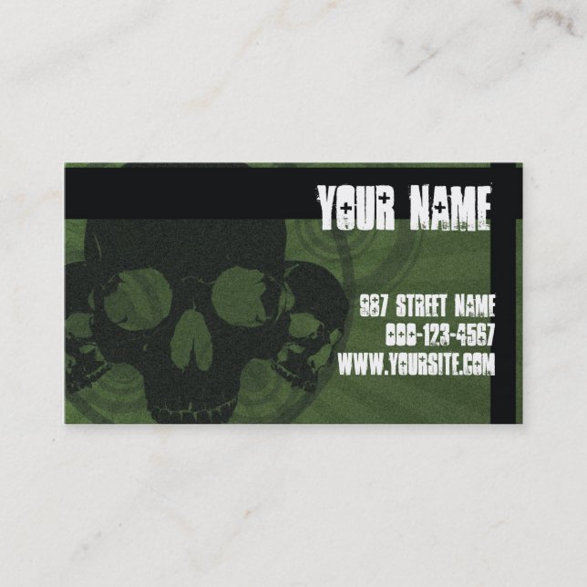 Skull Grunge Business Card (Front)
