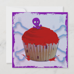 Skull Grunge Cupcake Notecards