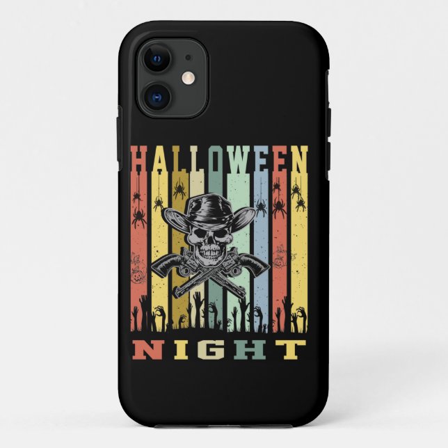 Skull Gun, Halloween Night Case-Mate iPhone Case (Back)