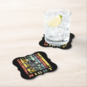Skull Gun, Halloween Night Paper Coaster