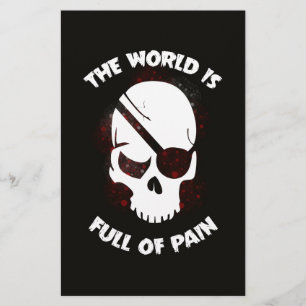 Skull Halloween Dark Black Scary Stationery