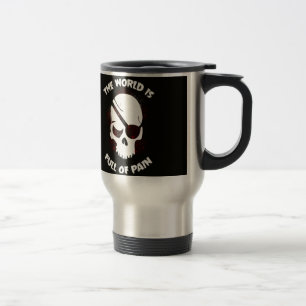 Skull Halloween Dark Black Scary Travel Mug