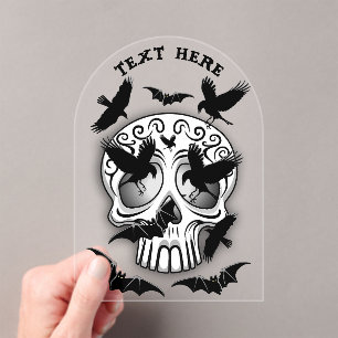 Skull Halloween Decorative Calaveras Acrylic Invitations