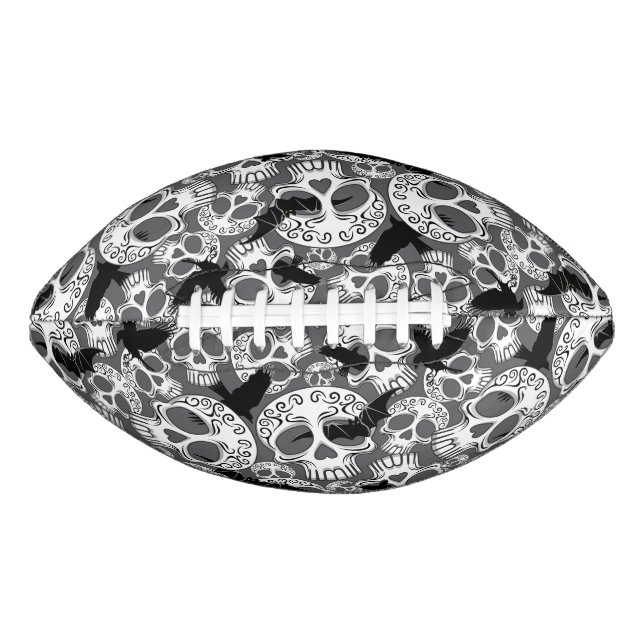 Skull Halloween Decorative Calaveras American Football (Front)