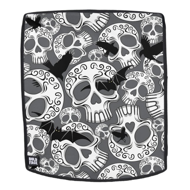 Skull Halloween Decorative Calaveras Backpack (Removable Face)