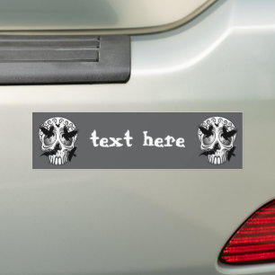 Skull Halloween Decorative Calaveras Bumper Sticker