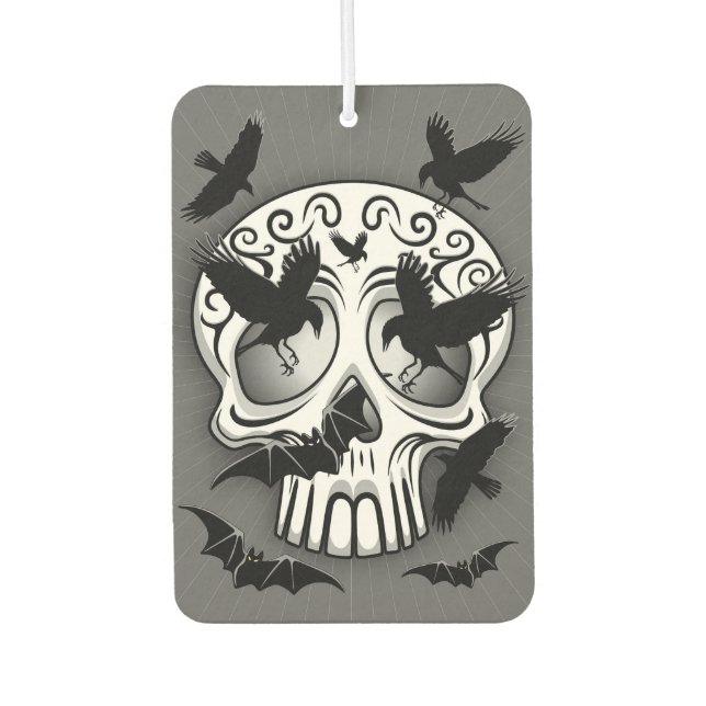 Skull Halloween Decorative Calaveras Car Air Freshener (Front)