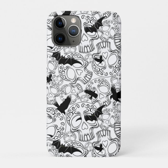 Skull Halloween Decorative Calaveras Case-Mate iPhone Case (Back)