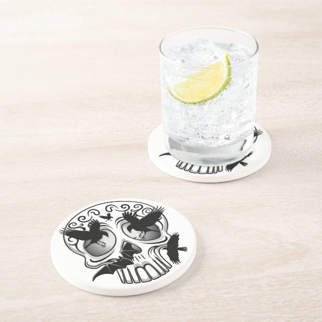Skull Halloween Decorative Calaveras Coaster (Side)