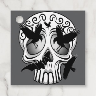 Skull Halloween Decorative Calaveras Favour Tags