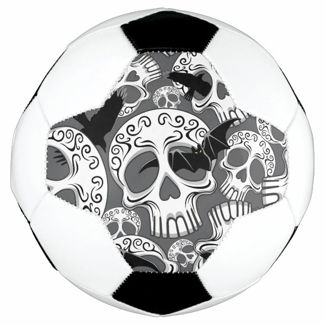Skull Halloween Decorative Calaveras Football (Front)