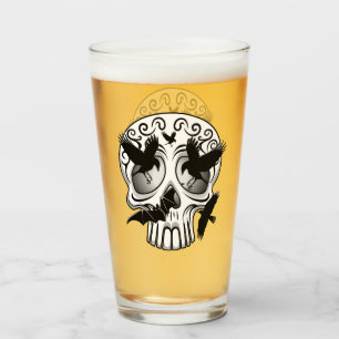 Skull Halloween Decorative Calaveras Glass