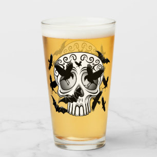 Skull Halloween Decorative Calaveras Glass