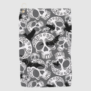 Skull Halloween Decorative Calaveras Golf Towel