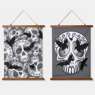 Skull Halloween Decorative Calaveras Hanging Tapestry