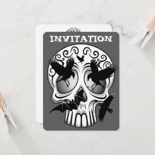 Skull Halloween Decorative Calaveras Invitation