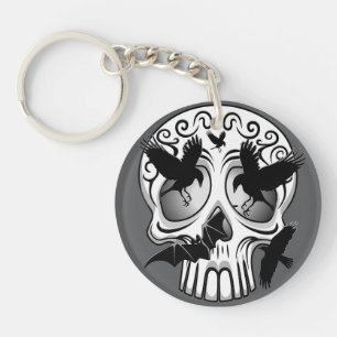 Skull Halloween Decorative Calaveras Key Ring