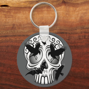Skull Halloween Decorative Calaveras Key Ring