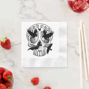 Skull Halloween Decorative Calaveras Napkin