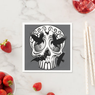 Skull Halloween Decorative Calaveras Napkin