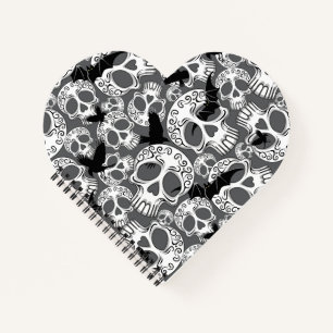 Skull Halloween Decorative Calaveras Notebook