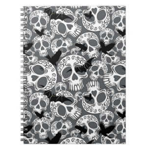 Skull Halloween Decorative Calaveras Notebook