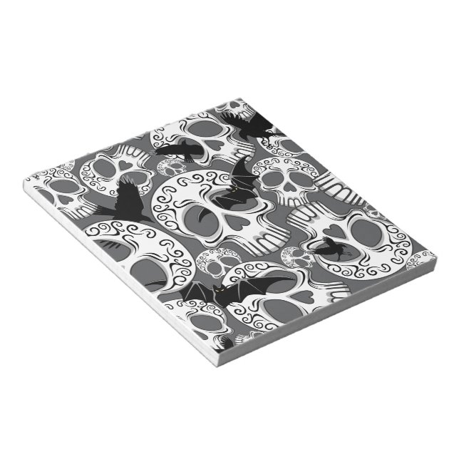 Skull Halloween Decorative Calaveras Notepad (Angled)