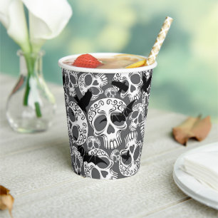 Skull Halloween Decorative Calaveras Paper Cups