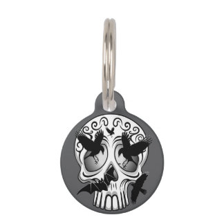Skull Halloween Decorative Calaveras Pet Tag