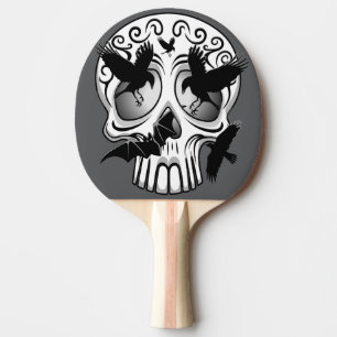 Skull Halloween Decorative Calaveras Ping Pong Paddle