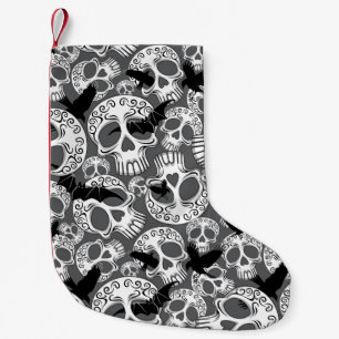 Skull Halloween Decorative Calaveras Small Christmas Stocking