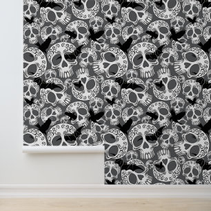 Skull Halloween Decorative Calaveras Wallpaper