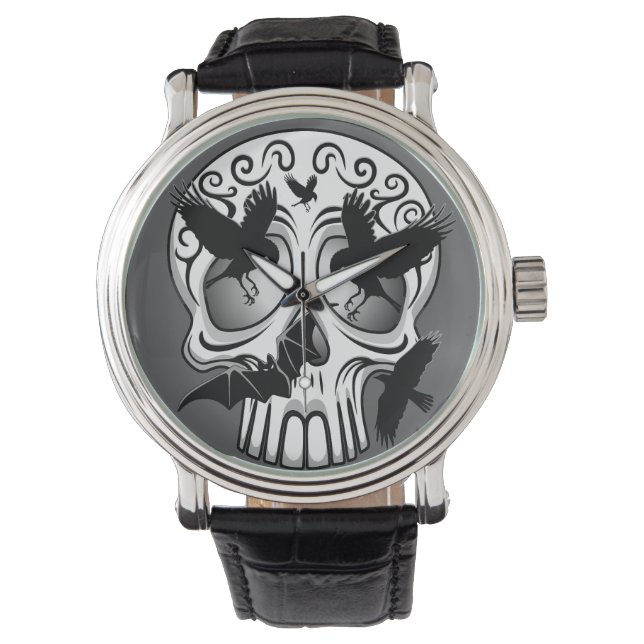 Skull Halloween Decorative Calaveras Watch (Front)