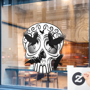 Skull Halloween Decorative Calaveras Window Cling